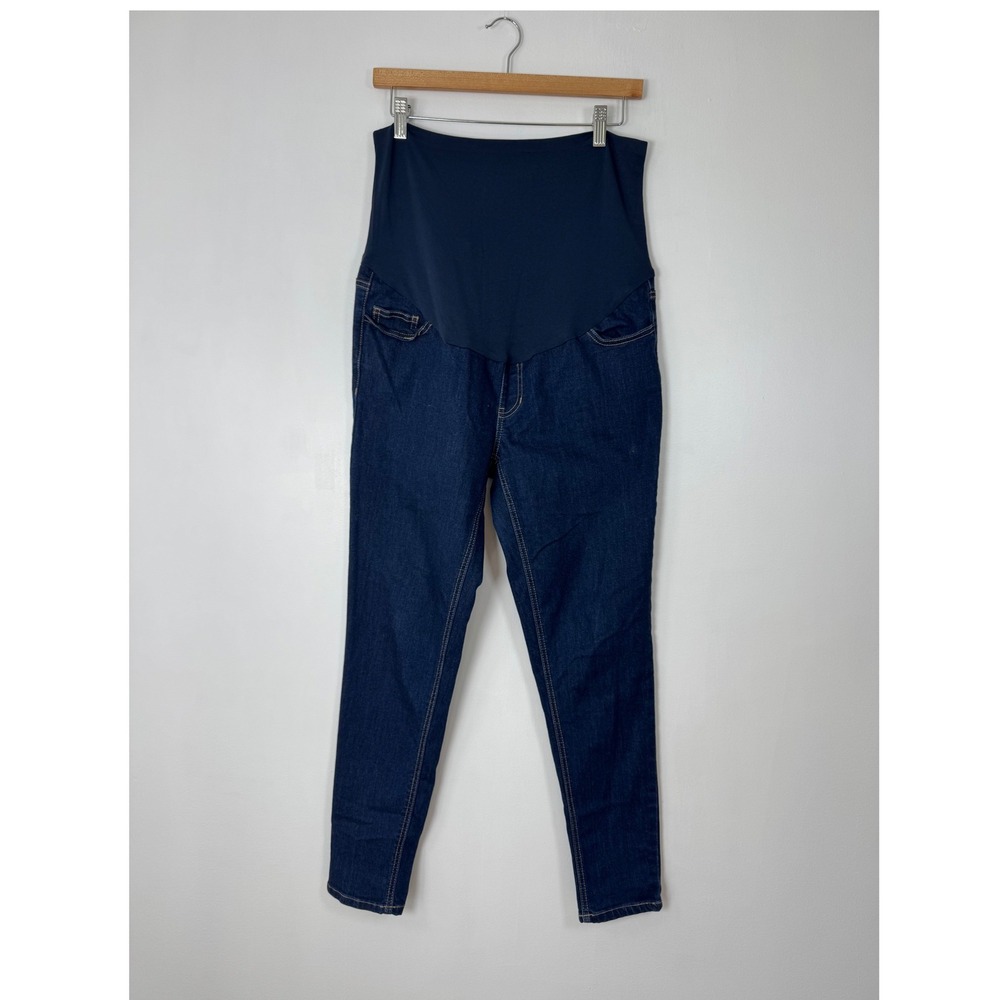 Comfortable Time and Tru Maternity Medium 8-10 Skinny Jeans Dark Wash Full Panel